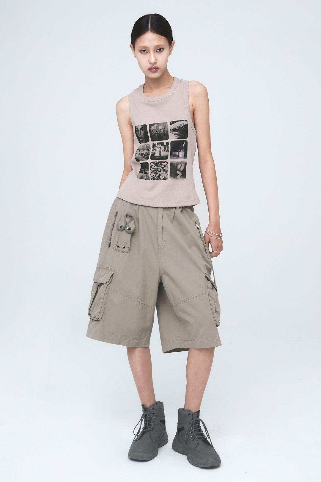[07월 21일 예약 발송] WASHING CARGO HALF PANTS (UNISEX) VINTAGE BEIGE