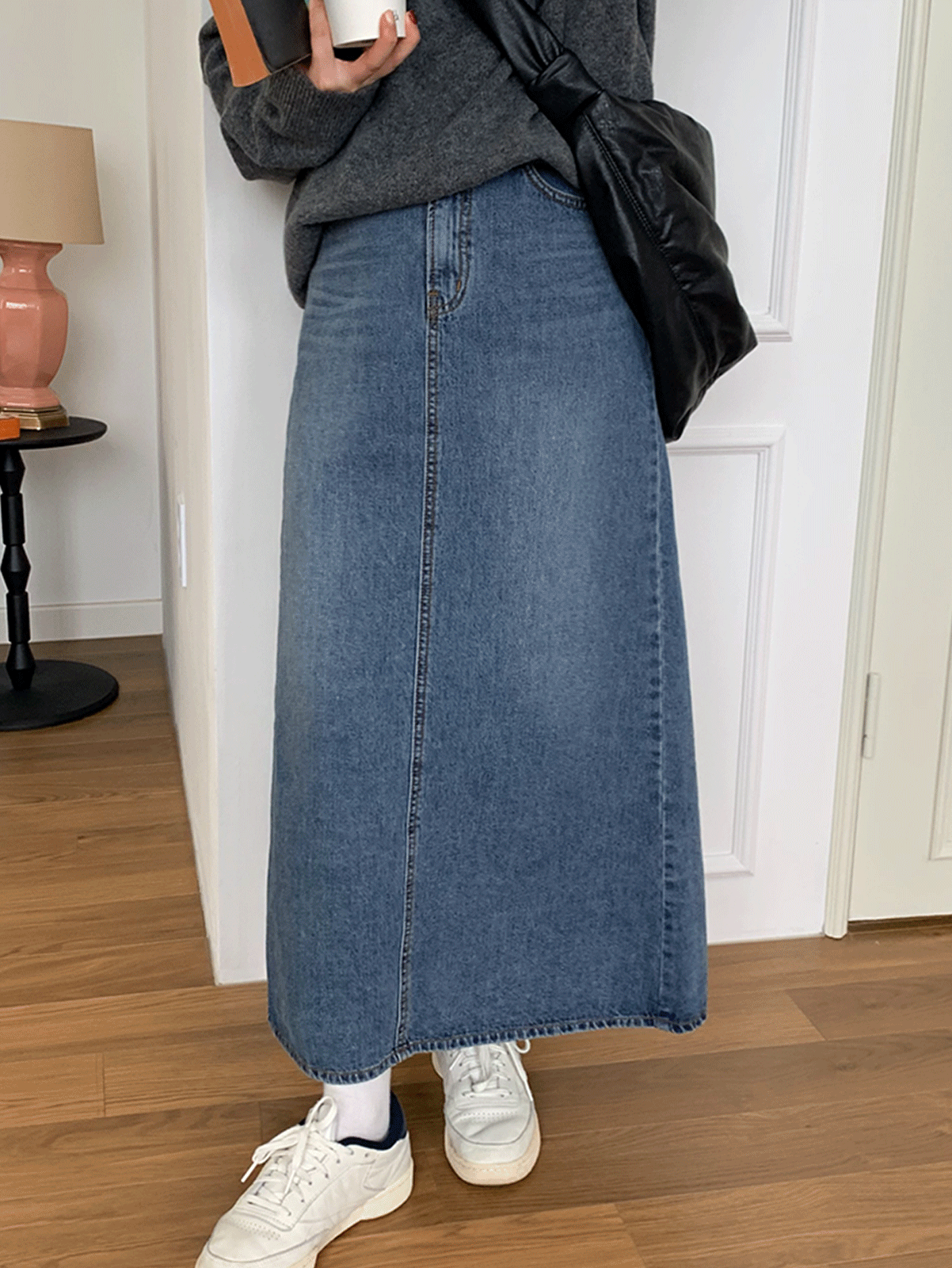 deep wash A long skirt (1color) 추천! M 당일발송