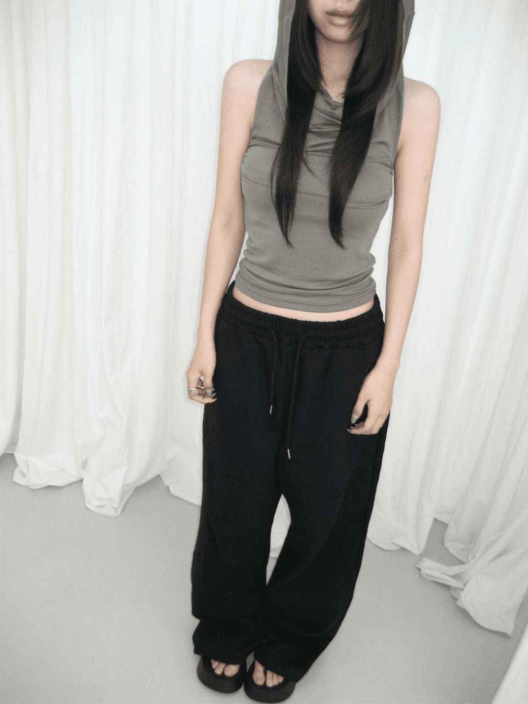 2way rivet halter top (2 color)