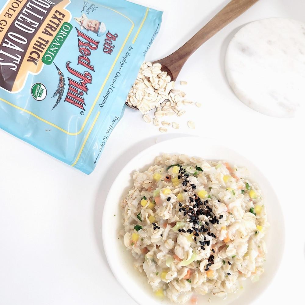 밥스레드밀 유기농 납작 압착 귀리 퀵 롤드 오트 스틸컷 오트밀 다이어트 죽 이유식 먹는법