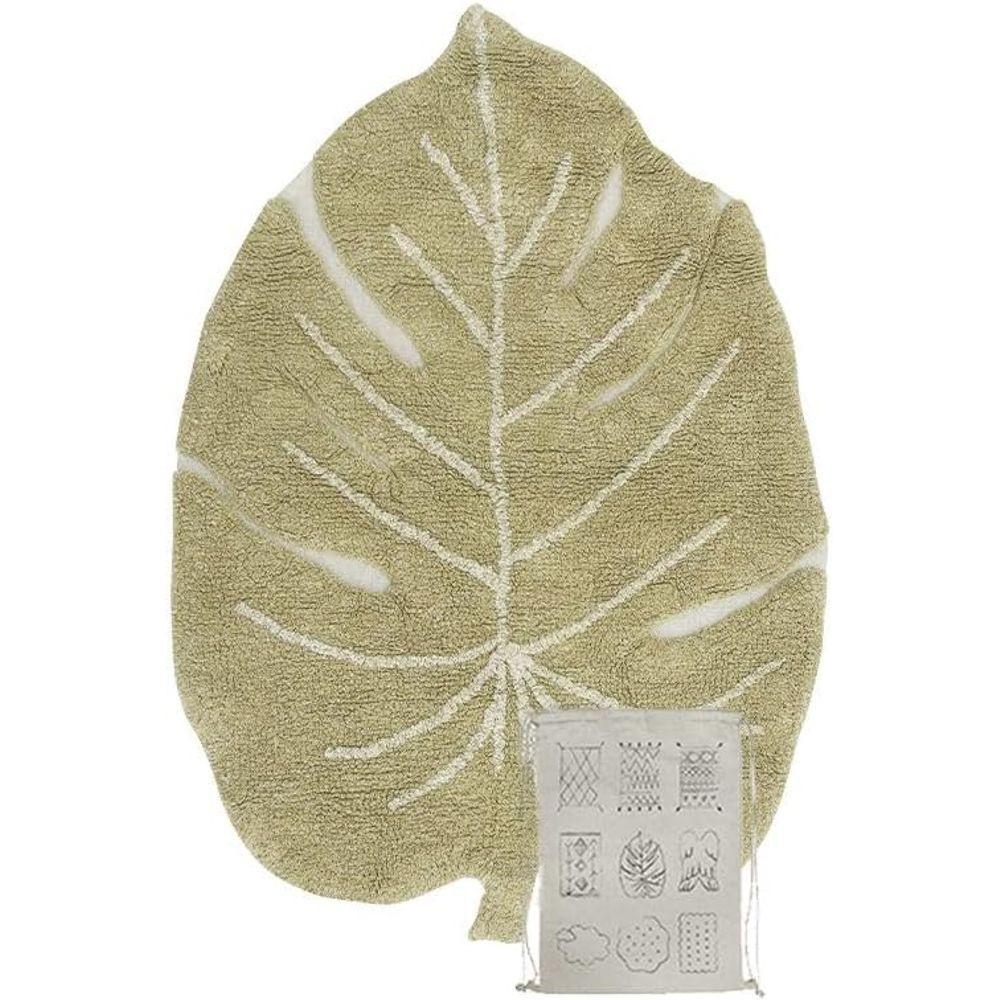 로레나카날 워셔블 러그 미니 몬스테라 올리브 75x100cm