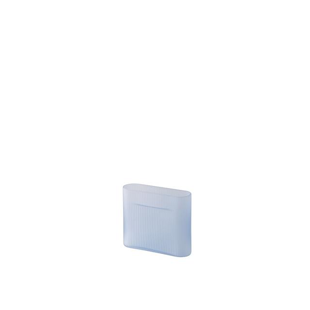 무토 릿지 베이스 Ridge Vase H16.5 Light Blue Frosted Glass