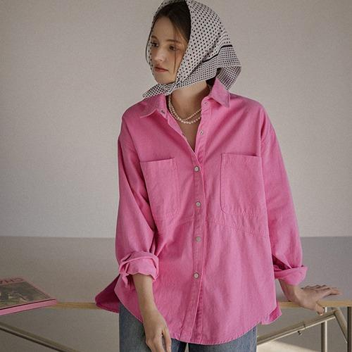 TS31134 피치 코튼 언발 셔츠