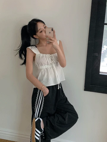 파운더 리본 블라우스