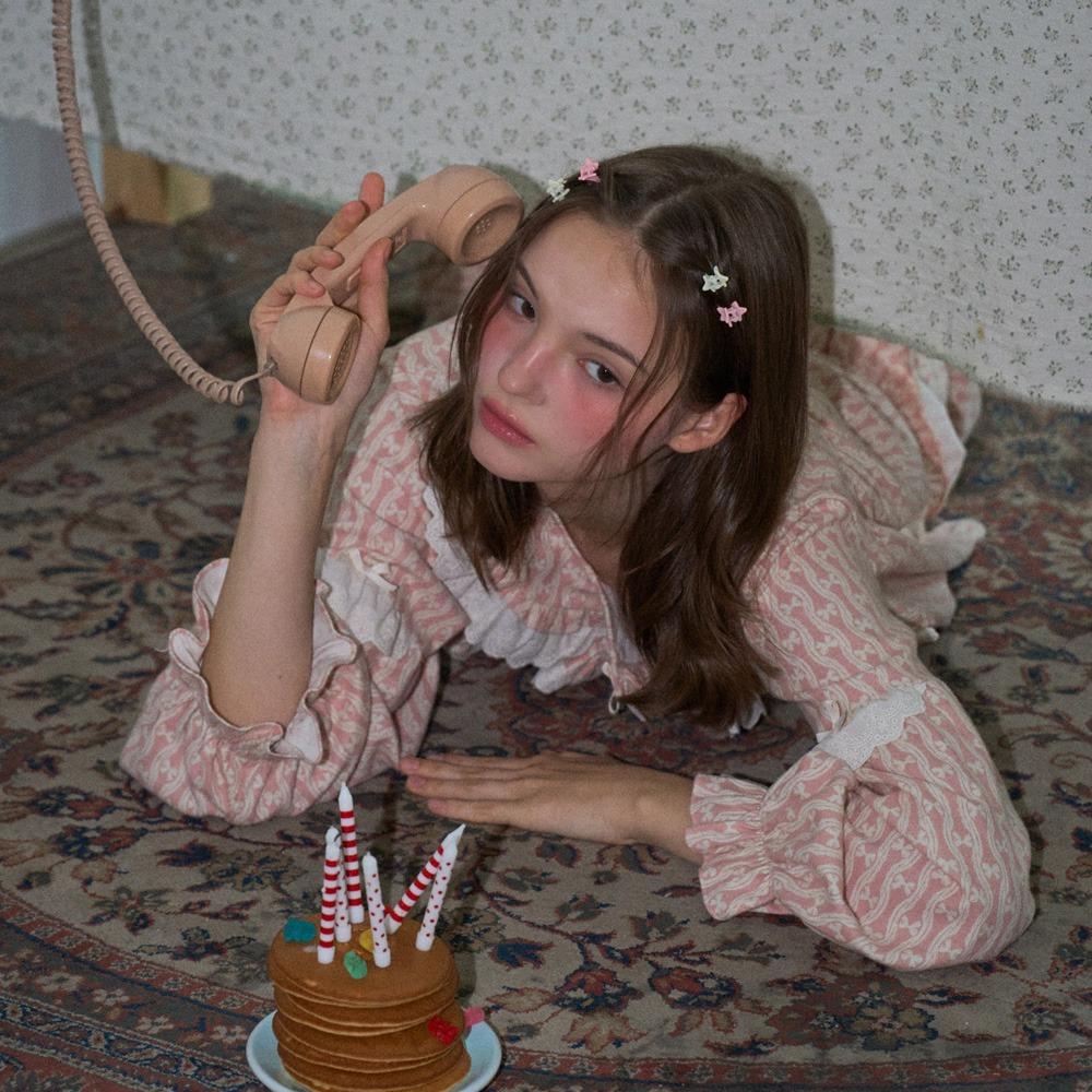 앙슈 긴팔 투피스 베이비핑크 (21수)