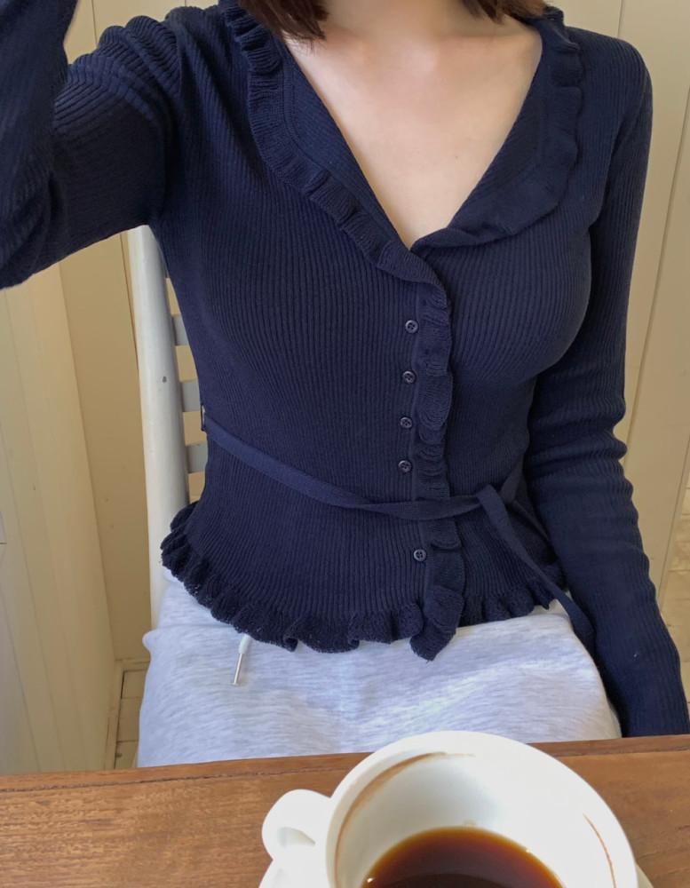 블라썸 프릴리 니트 (2col)