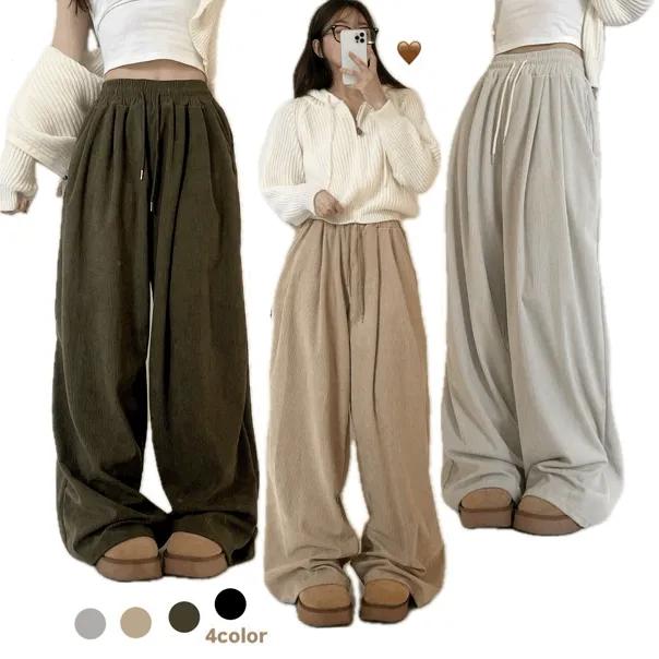 기모버전추가🔥핏/색감보장🤎코듀로이 숏&롱ver. 빈티지 핀턱 코듀로이 밴딩 와이드 팬츠 빅사이즈 키큰녀 키작녀 4color