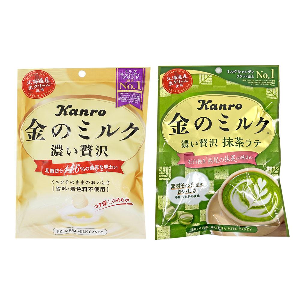 칸로 킨노 밀크 캔디 80g (2종 택1) 프리미엄 밀크 녹차 금의 우유 사탕