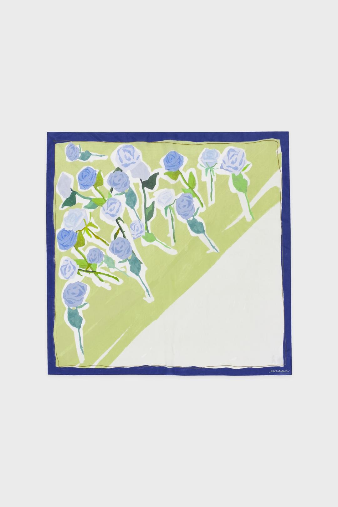 SN Flower Texture Scarf (Navy)