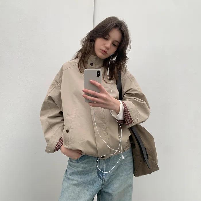 [14차/예약배송] Classic harrington jumper (beige)