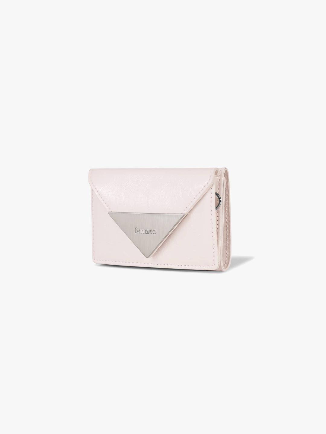 CRINKLE TRIANGLE TRIPLE WALLET - BLOSSOM