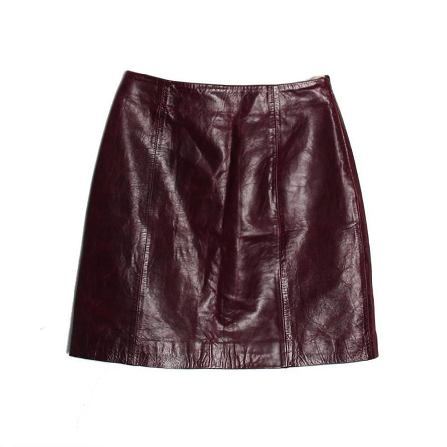 sheepskin leather skirt
