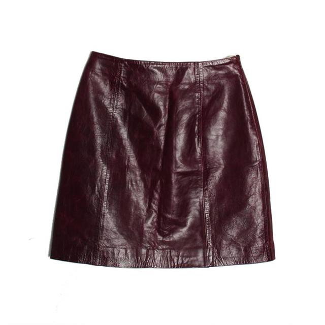 sheepskin leather skirt