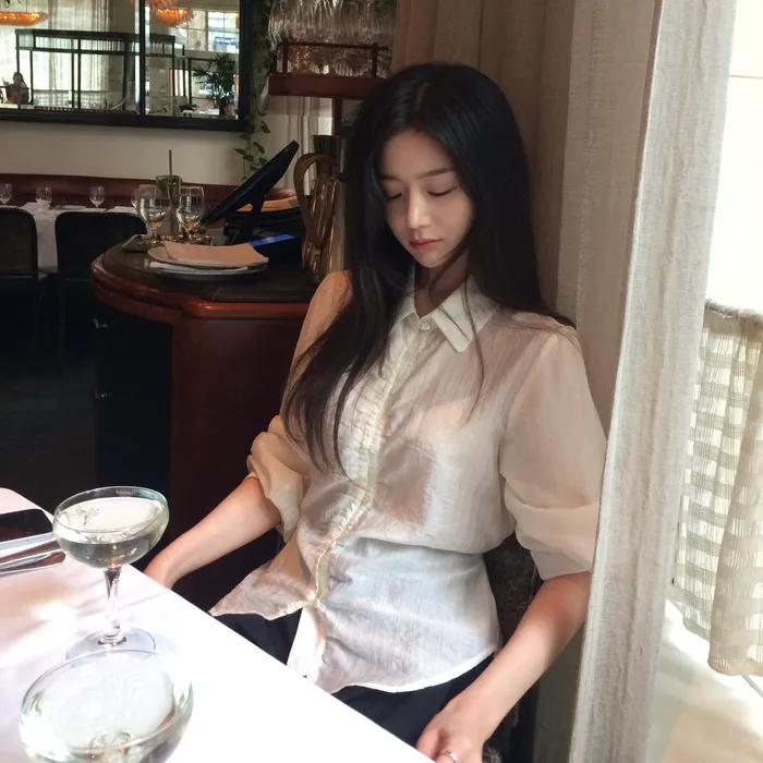 [2nd reorder] Sheer delight blouse