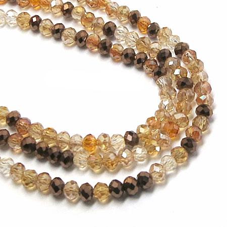 론델컷 | 3.5mm | 크리스탈  (NEW) 브라운믹스 (1줄-35cm내외)