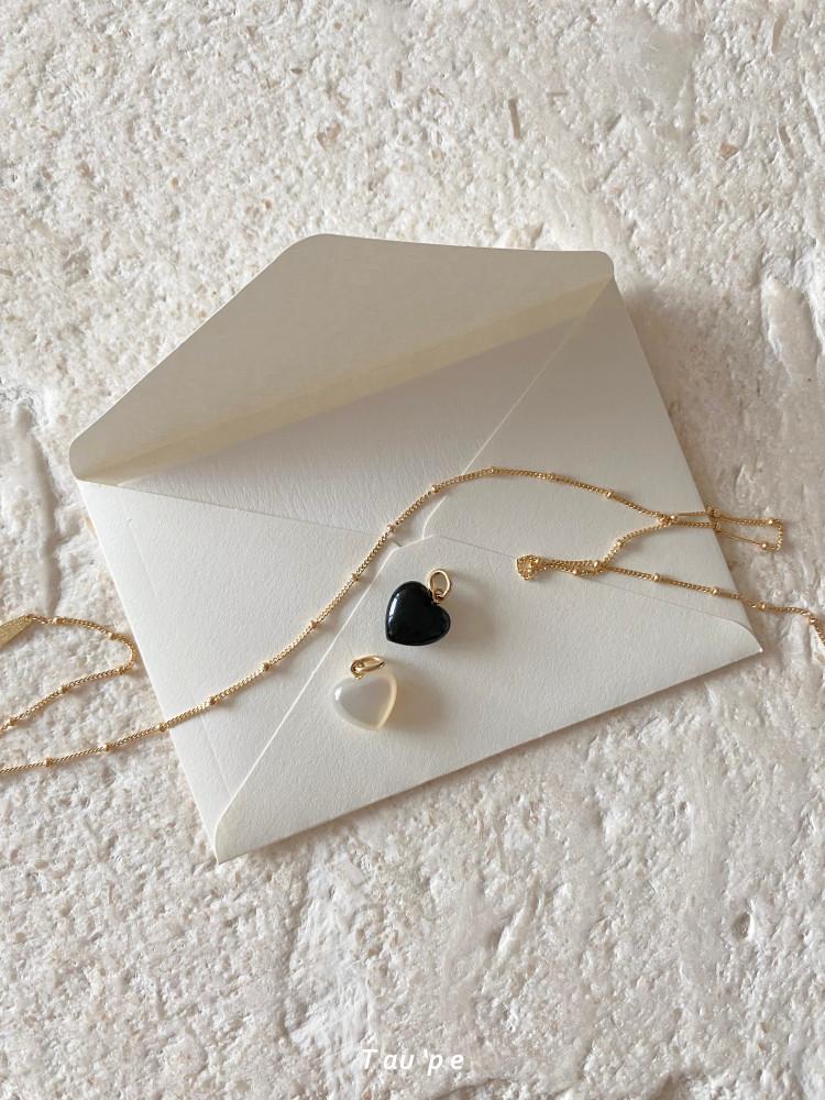 토프 다이앤 하트 네크리스 - 14k gold 원석 천연석 펜던트 데일리 금목걸이