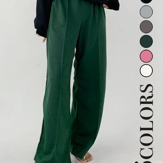 [롱/숏/기모선택가능,6colors,꾸안꾸데일리] 와이드 핀턱 밴딩 트레이닝 츄리닝 팬츠