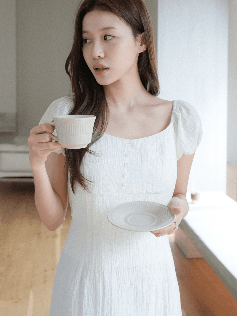 [NouArté] 유어 버튼 원피스 (아이보리)