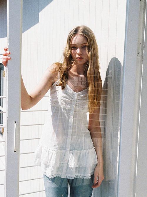 Lace Clear Ball Sleeveless (Ivory)