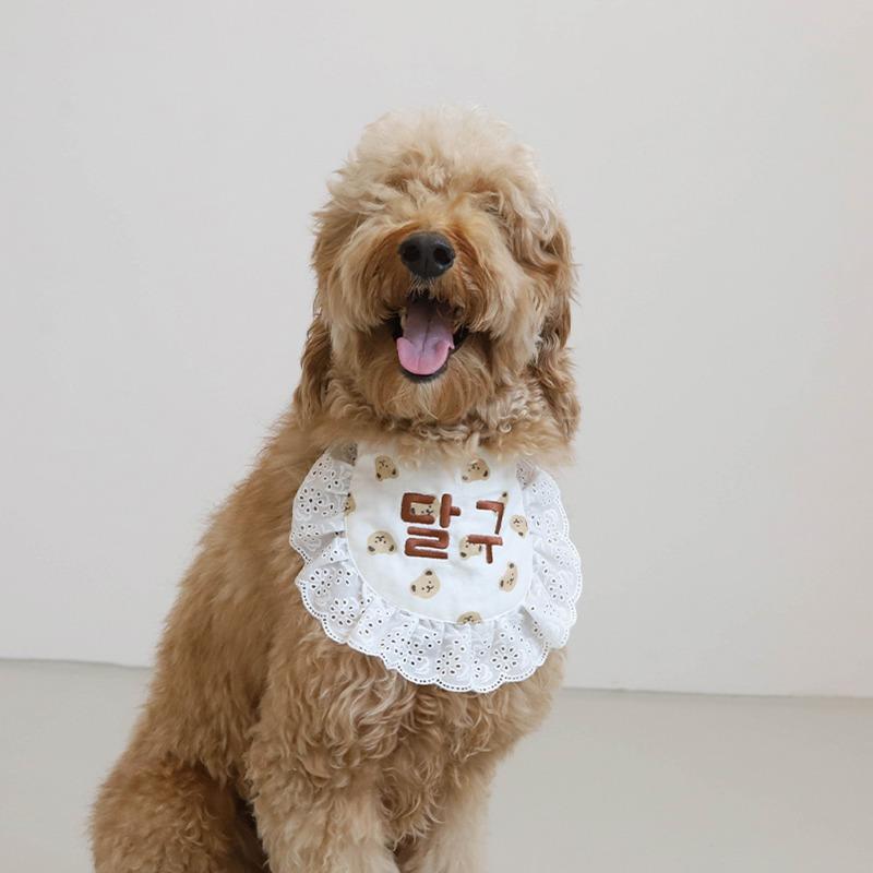 곰돌이 레이스 턱받이 케이프