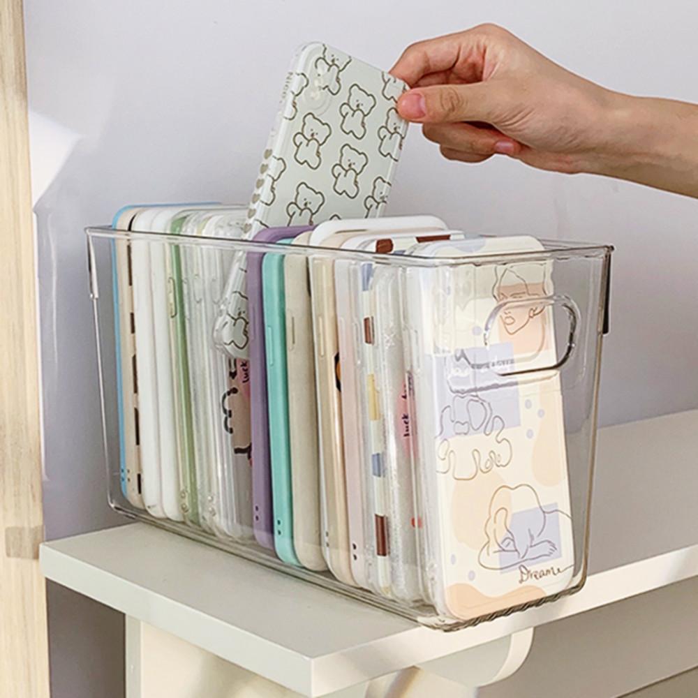 루시아이 아크릴 폰 케이스 정리함 투명 보관함 다용도 감성 정리 카페 홈데코