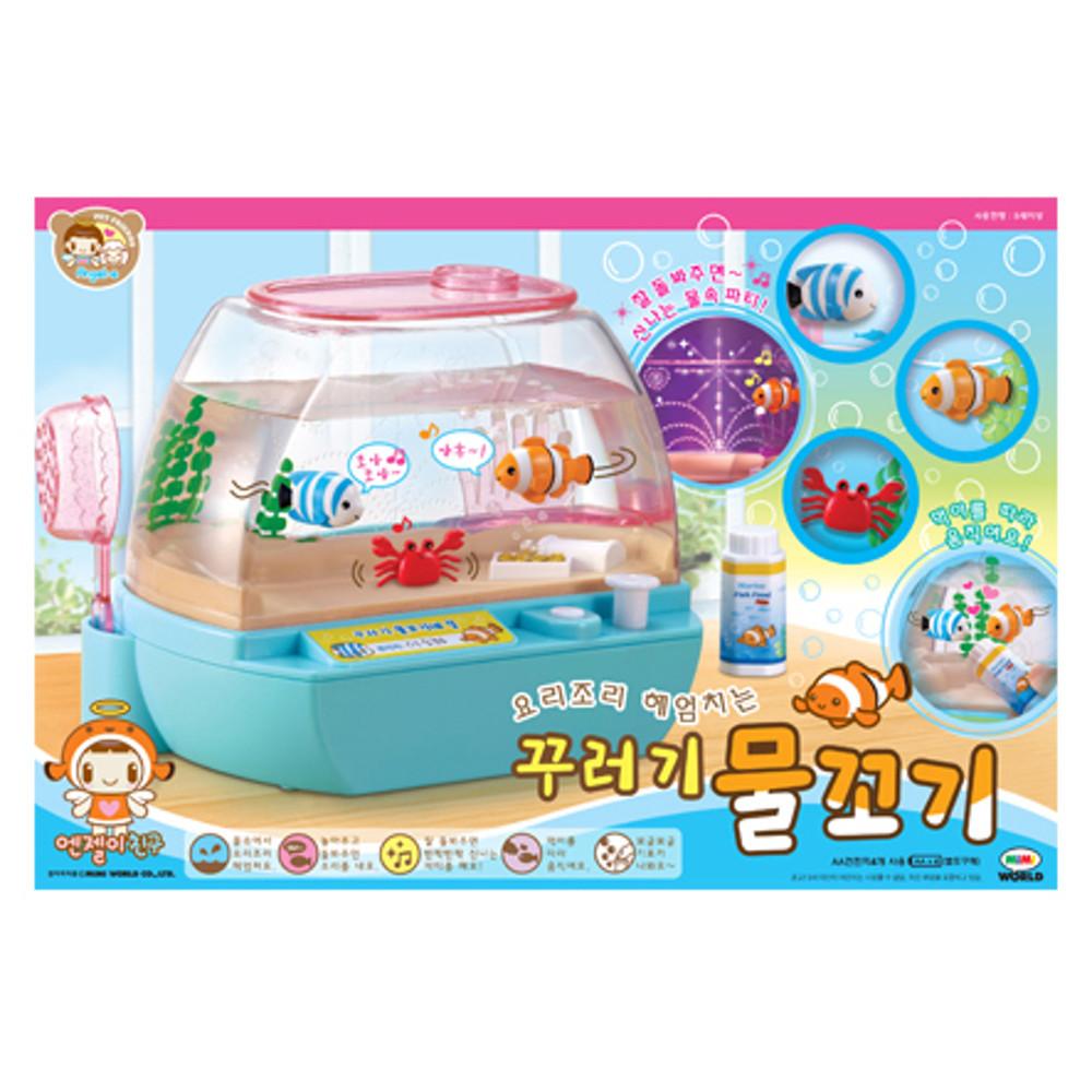 헤엄치는 꾸러기물고기 불빛 사운드 먹이주기 수조 동물키우기 인형 여아 동물인형 장난감선물