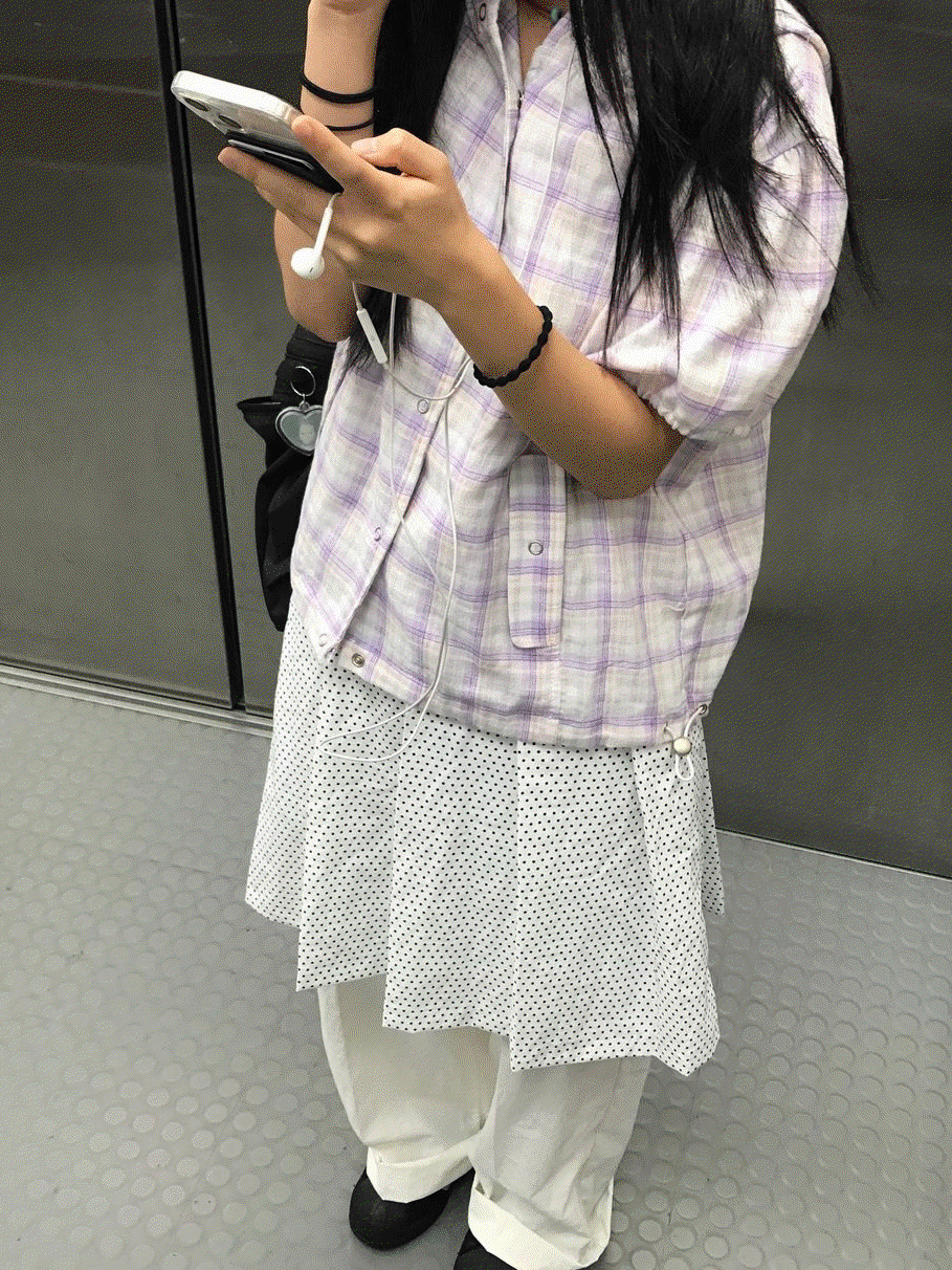 아워드로우 (2c) 도트 스커트 팬츠