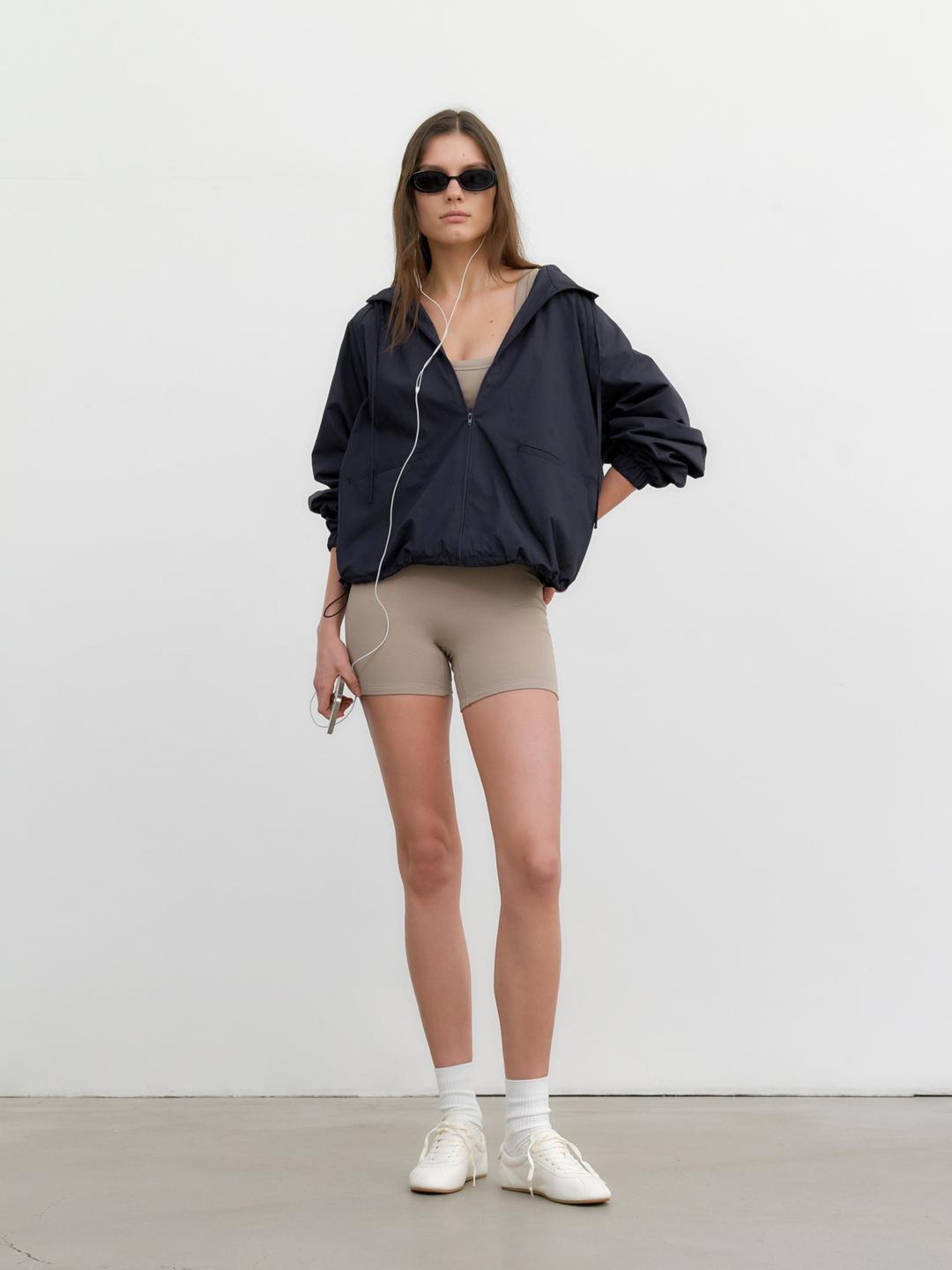 Technical Hooded Jacket - Navy