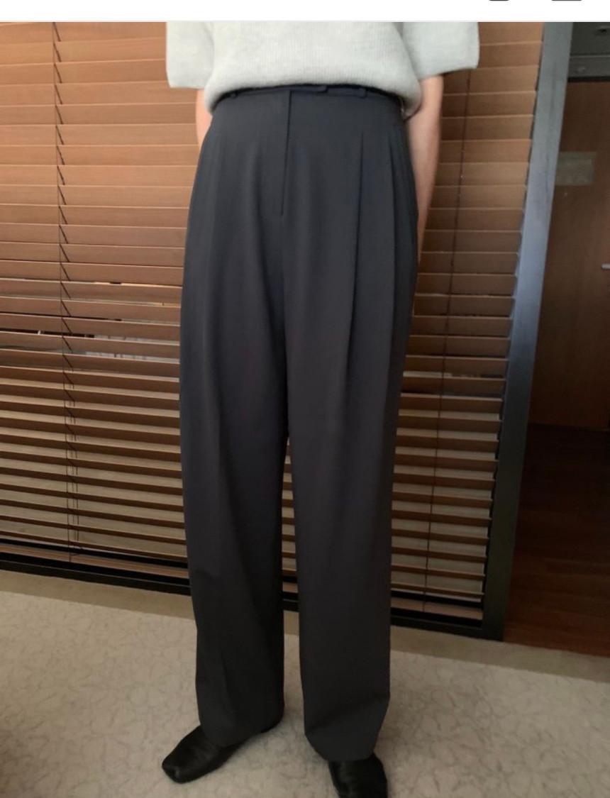 [당일배송] moible 와이드 로딘 핀턱 슬랙스 (2color)