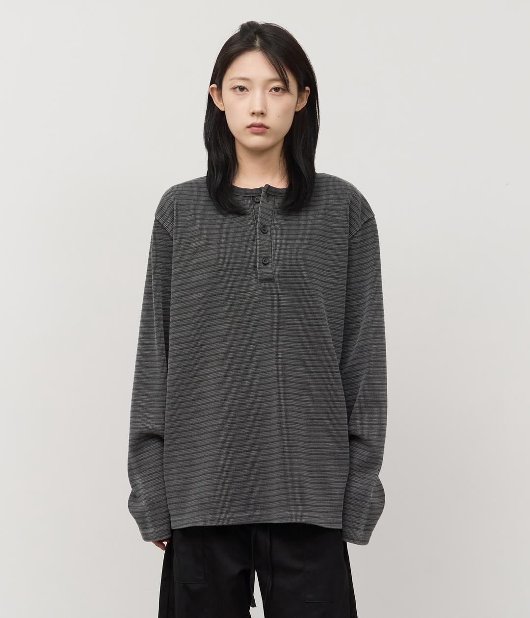 하이파이펑크 Ruka Dyeing Striped Longsleeve (2color)