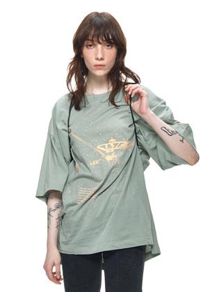 Taze Space Oversized Tee (Mint Gray)