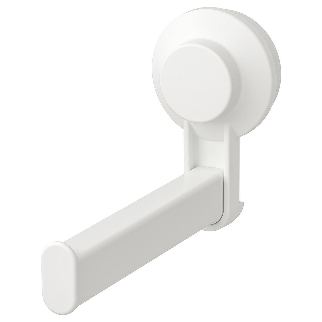 TISKEN Support porte-rouleau WC à ventouse - blanc