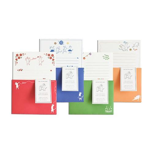 고양이 편지지세트 4종 중 택1