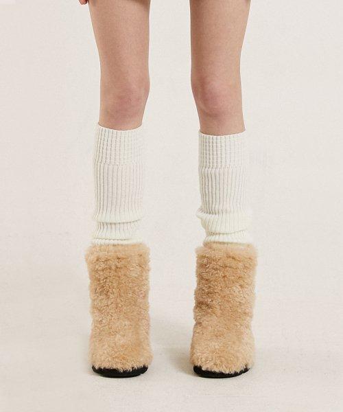 SIMPLE LEG WARMER_WHITE