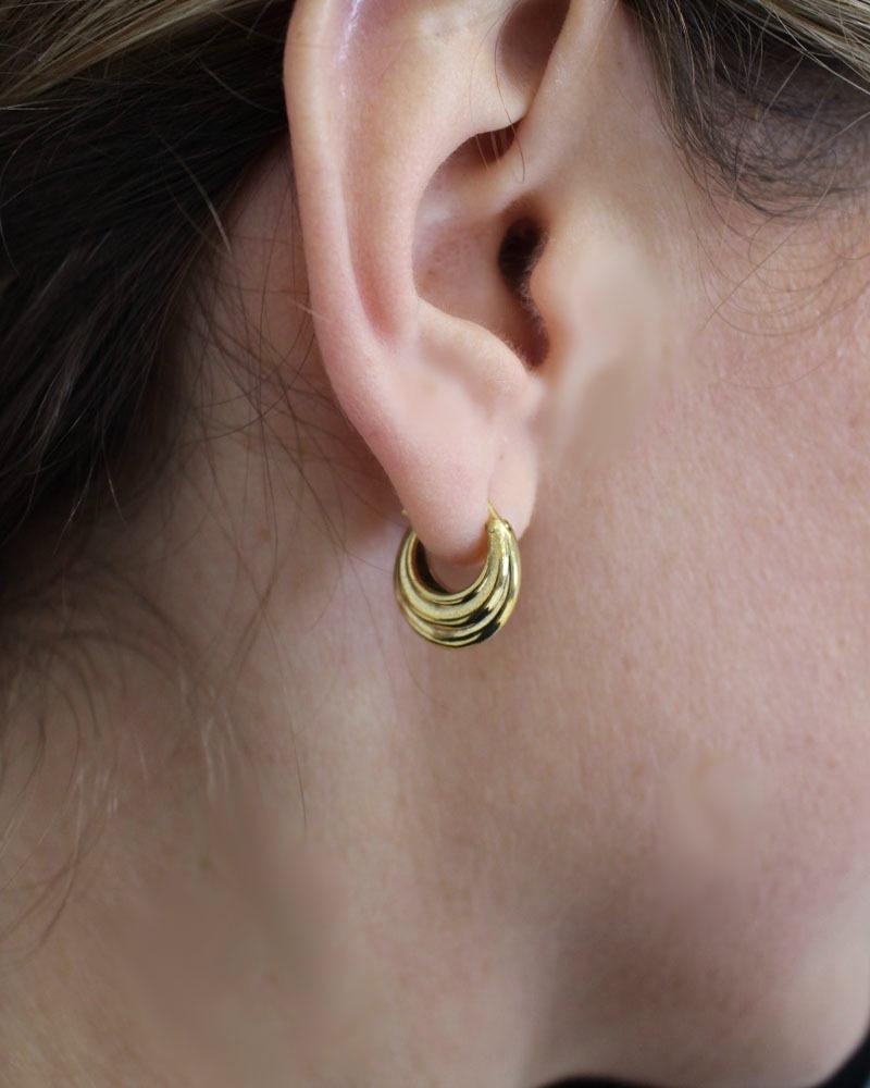 Little Dome Hoops (pair) (14k gold)