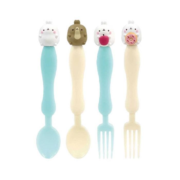 몰랑이 마스코트 단단한 디저트 스푼 포크