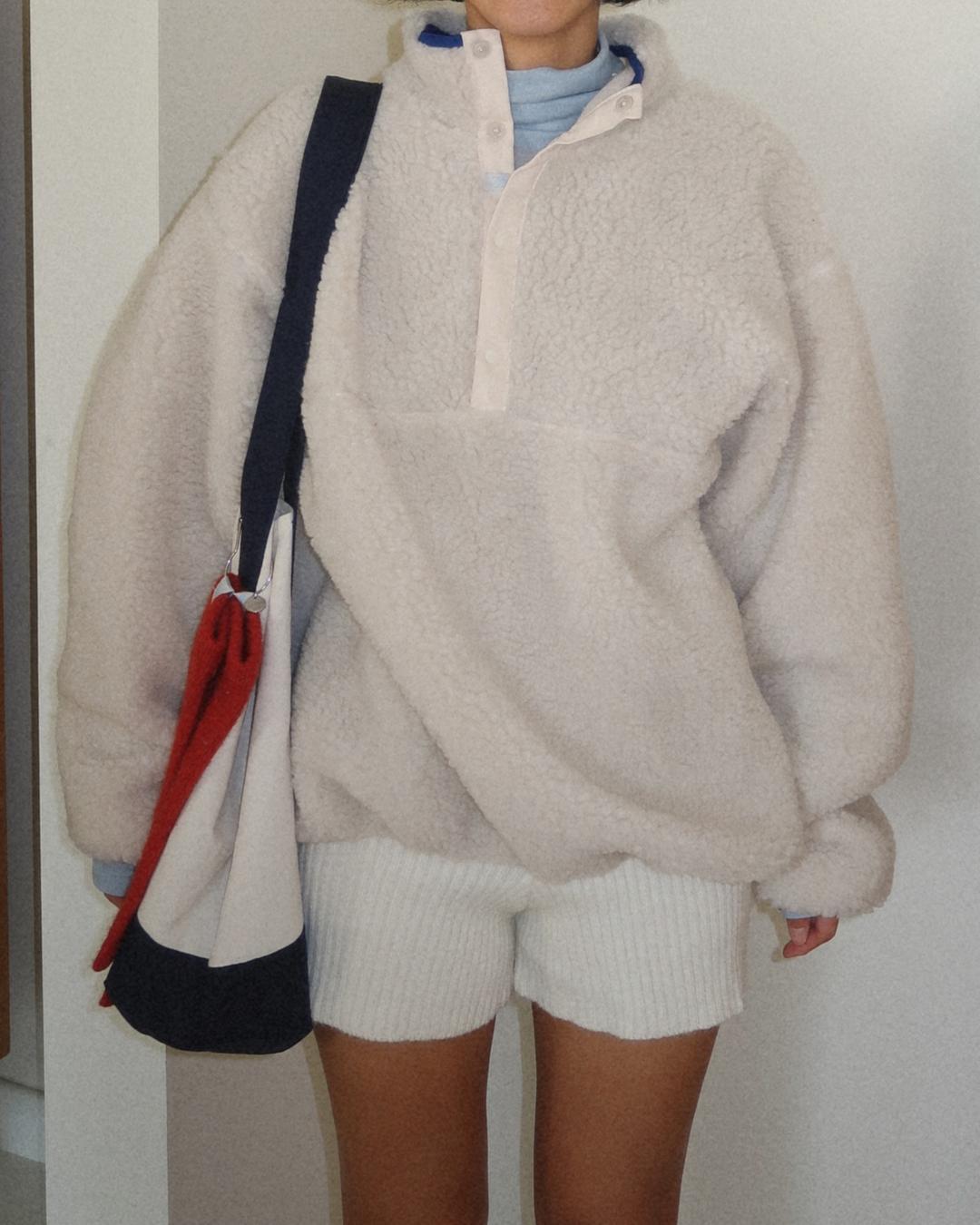 FLEECE ANORAK _ WHITE