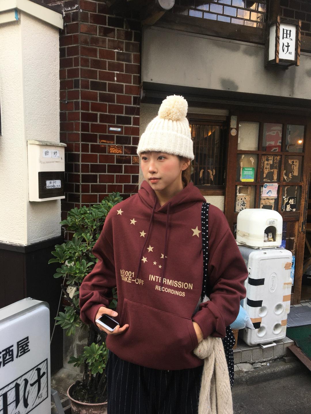 아와이 [기모안감] [당일출고] [아와이 단독판매] Vintage Star Hoodie (3 Color)