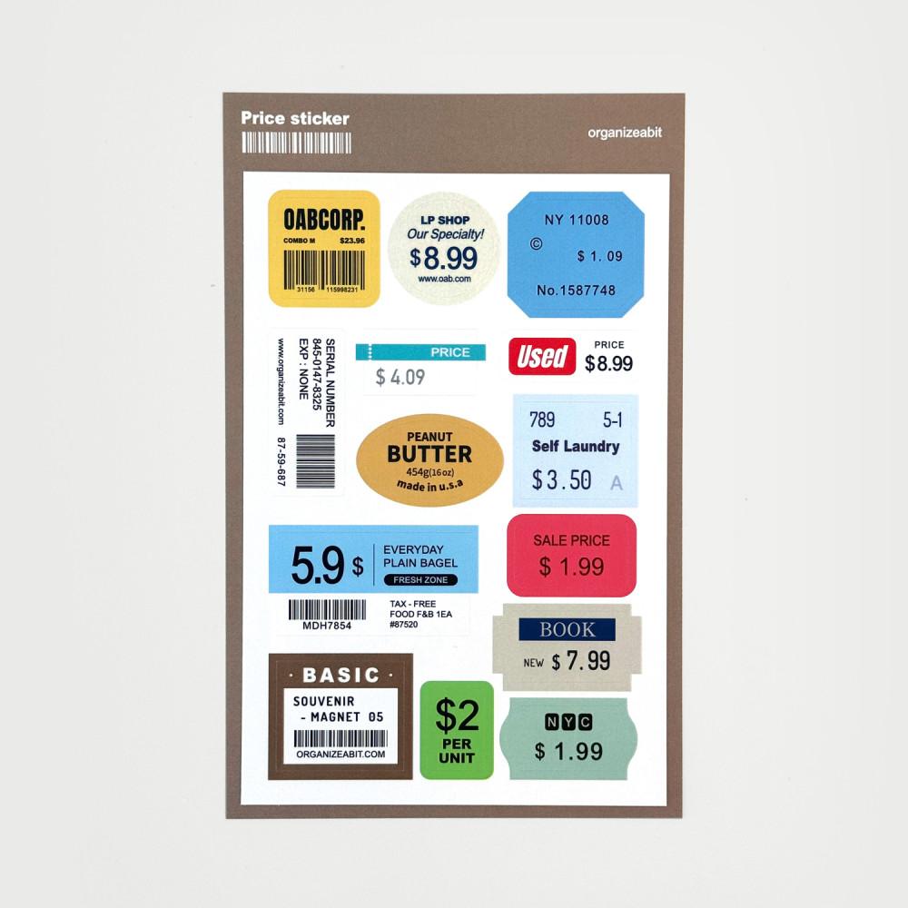 price sticker 프라이스 가격 가격표 바코드 다꾸 스티커