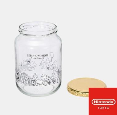 일본 닌텐도 스토어 동물의 숲 유리 용기 L사이즈