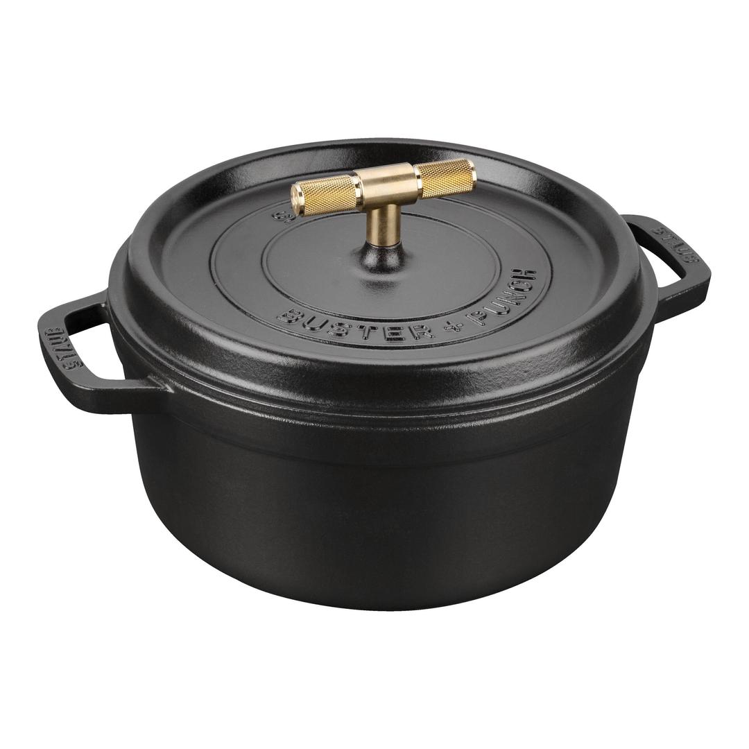 Staub La Cocotte Cocotte 24 cm, rund, Schwarz, Gusseisen