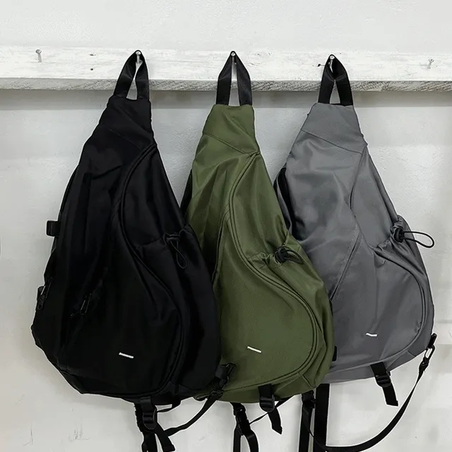 [남녀공용] 사이드 스트링 포켓 원숄더 백팩 슬링백 메신저 크로스백