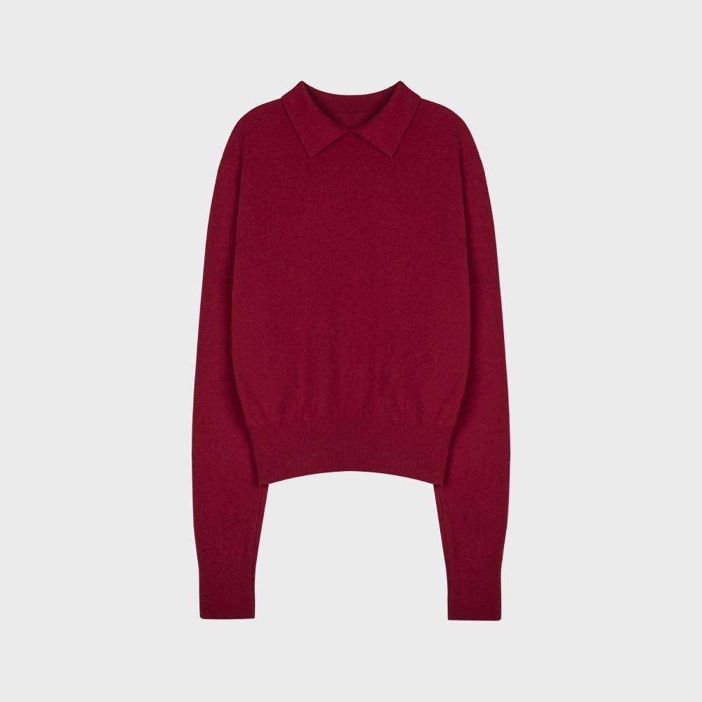 SPORT PK COLOR KNIT (BURGUNDY)