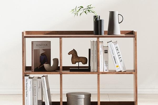 우드림 고무나무 원목 3X2 선반 책장_BC117