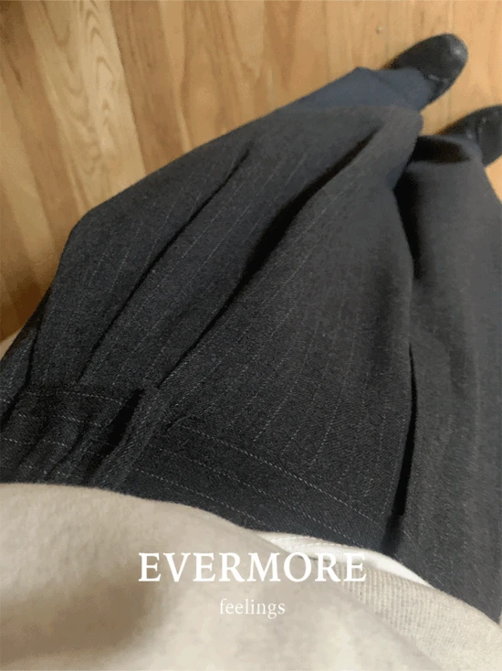 [당일출고] [evermore] 제티 스트라이프 슬랙스