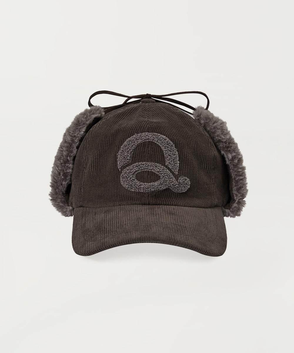 Boucle Logo Corduroy Trooper Hat (Brown)