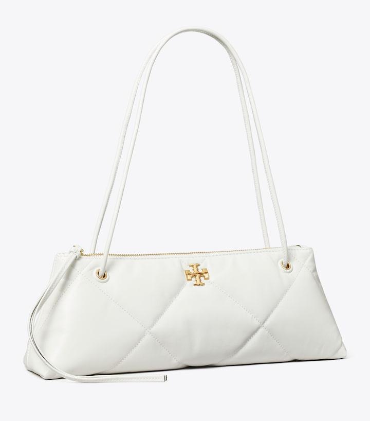 Kira Diamond Quilt E/W Shoulder Bag - Blanc