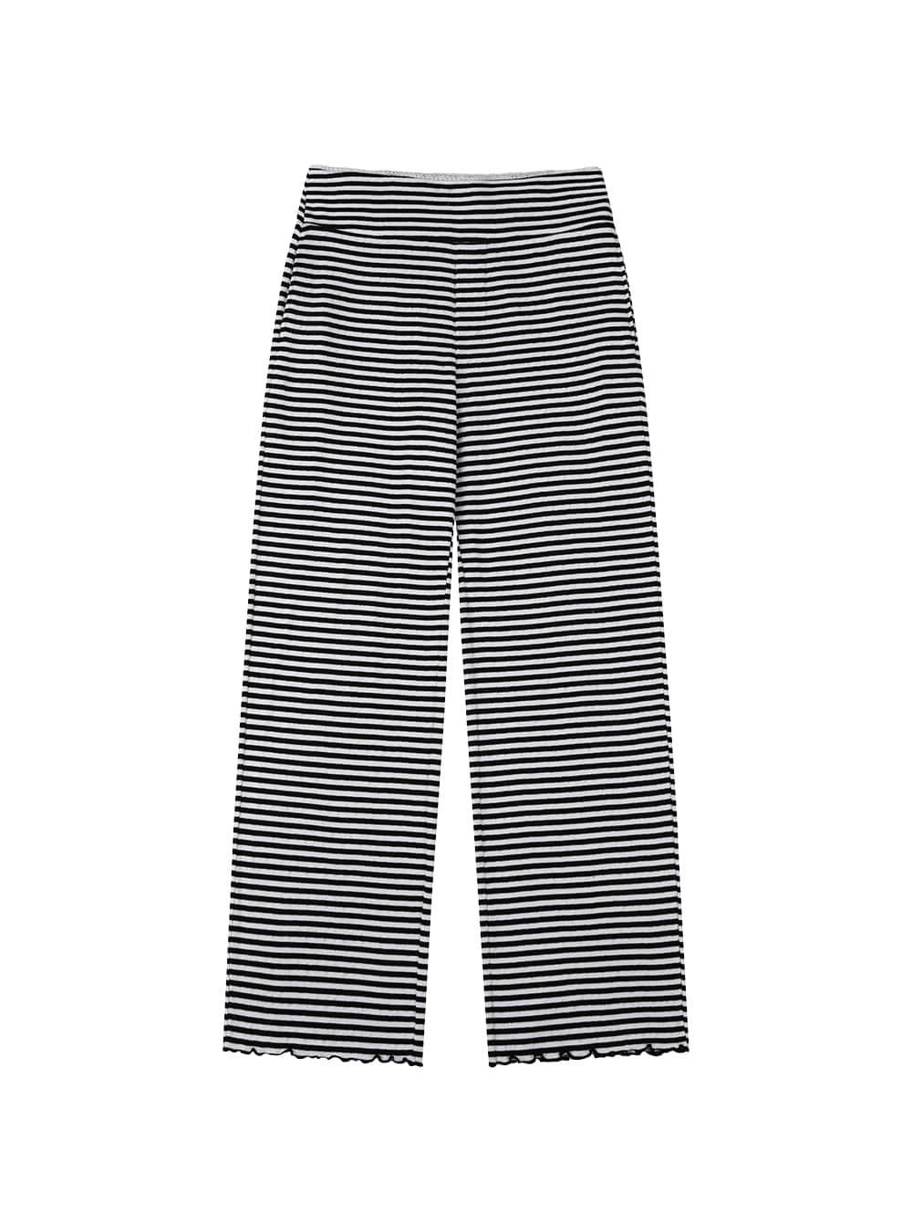 POINTELLE PAJAMA PANTS [BLACK]