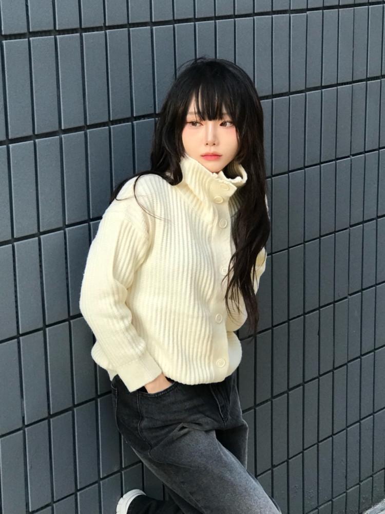 Luna high-neck cardigan 루나 하이넥 가디건