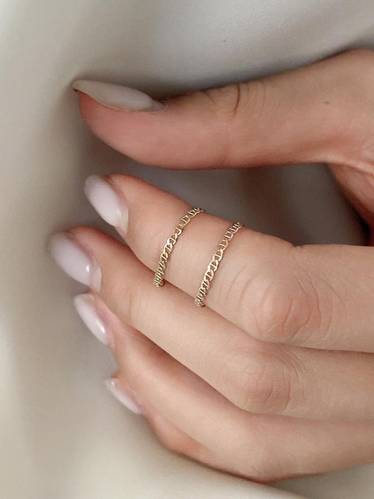 에크루 체인 반지